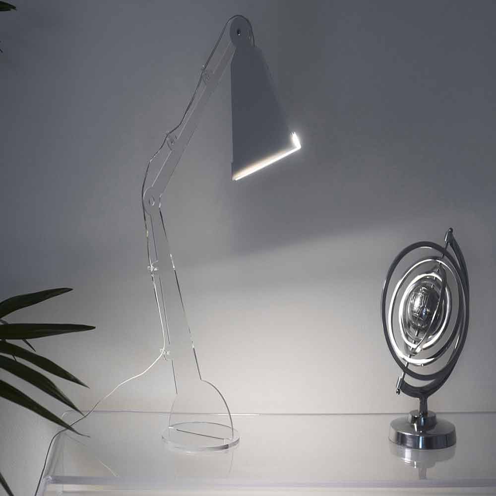 instance smog Trip Tecno-stijl tafel / leeslamp met LED-lampje: Flero