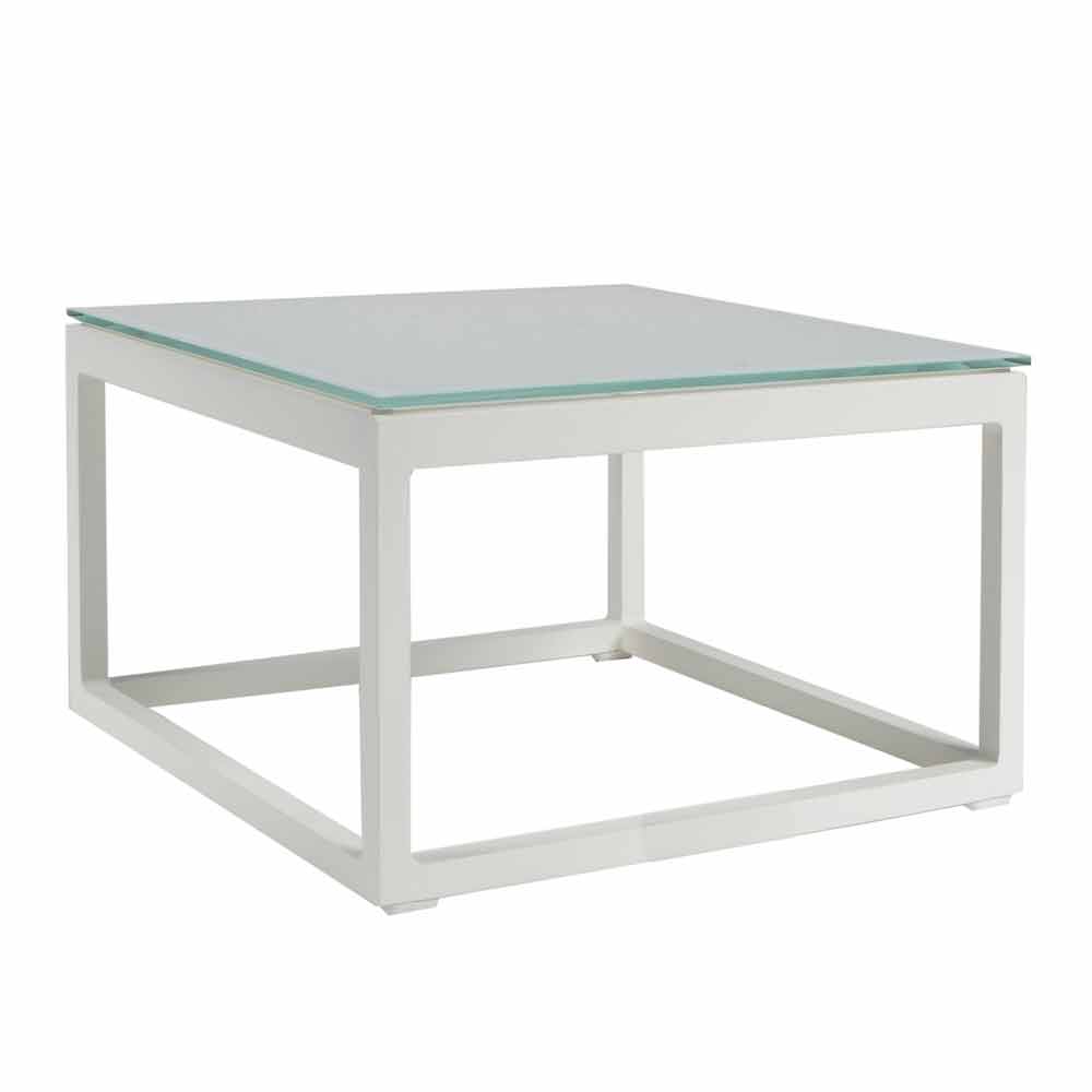 Vierkante aluminium salontafel voor buiten