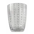 12 waterglazen 300 ml in glas met stippen en golvend oppervlak - tule Viadurini