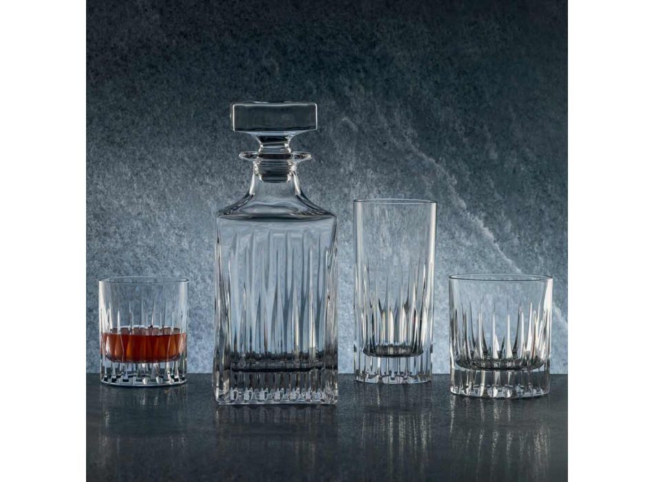 12 lage whiskyglazen of tumblerwater in ecologisch kristal - Voglia Viadurini