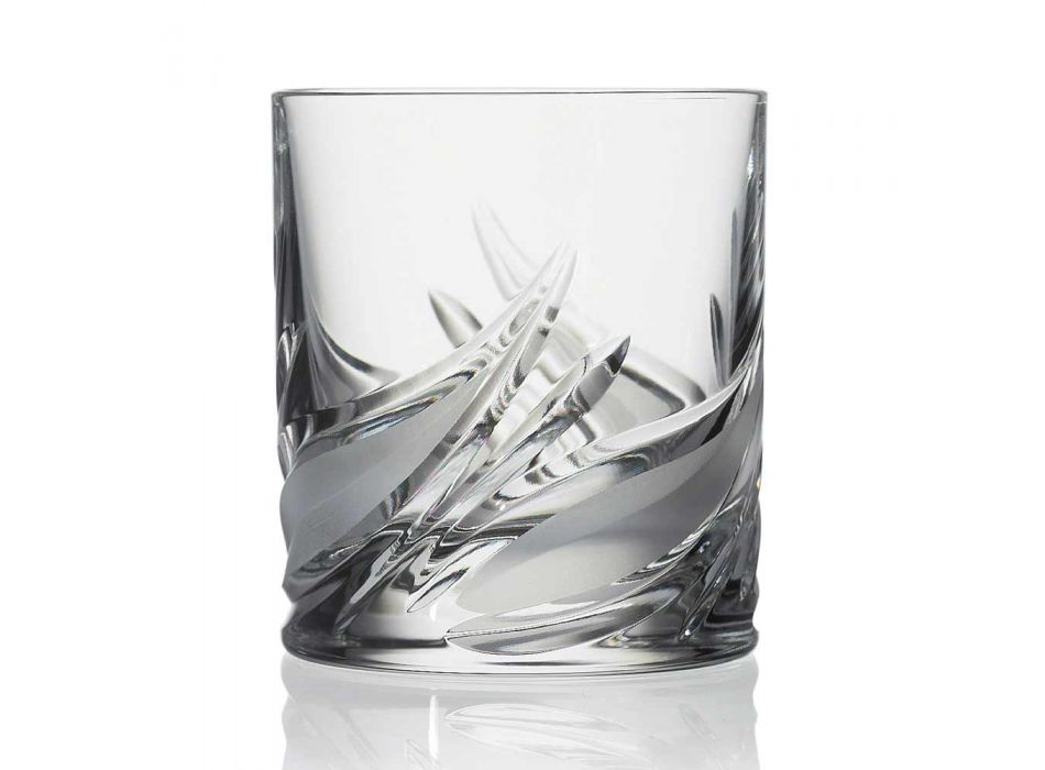 12 dubbele ouderwetse tumbler lage kristallen whiskyglazen - advent Viadurini