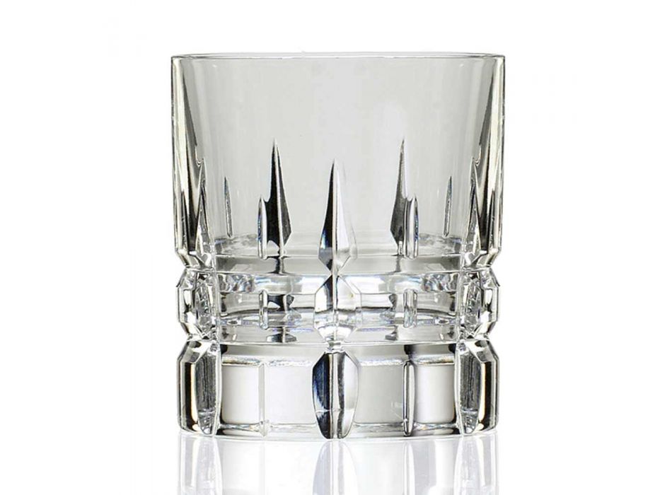 12 dubbele ouderwetse tuimelaar Basso whiskyglazen in kristal - Fiucco