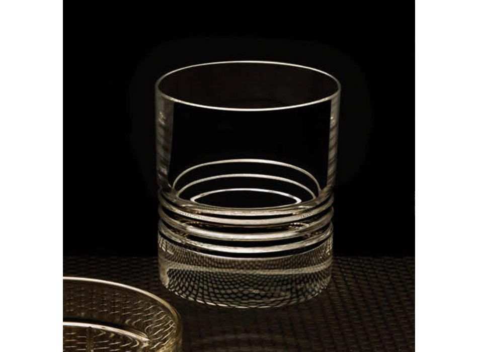 12 Tumbler dubbele ouderwetse kristallen whiskyglazen - aritmie Viadurini