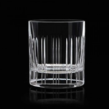 12 Whisky- of Kristallen Waterglazen met Luxe Lineaire Decoratie - Aritmie