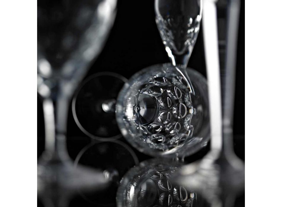 12 Bierglazen in Ecologisch Kristal Versierd Luxe Design - Titanioball Viadurini