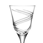 12 glazen voor witte wijn in gedecoreerd en satijn ecologisch kristal - cycloon Viadurini