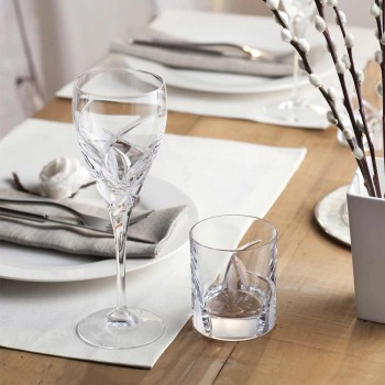 12 glazen voor witte wijn in ecologisch kristal luxe design - Montecristo