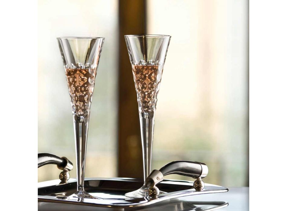12 wijnglazen Fluter-glazen voor Crystal Bubbles - Titanioball
