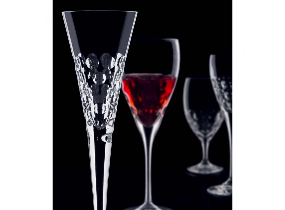 12 wijnglazen Fluter-glazen voor Crystal Bubbles - Titanioball