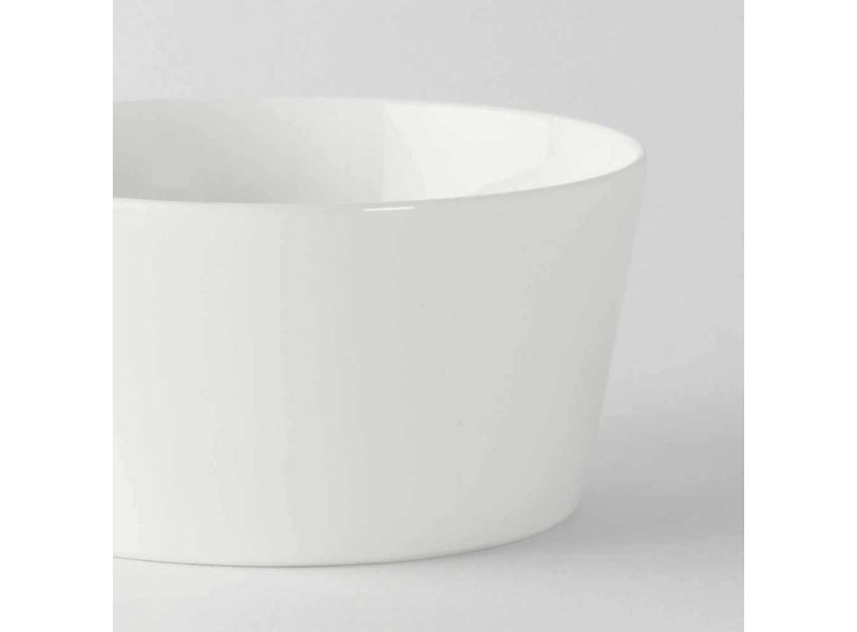 12 modern design ijs- of fruitbekers van wit porselein - Egle Viadurini