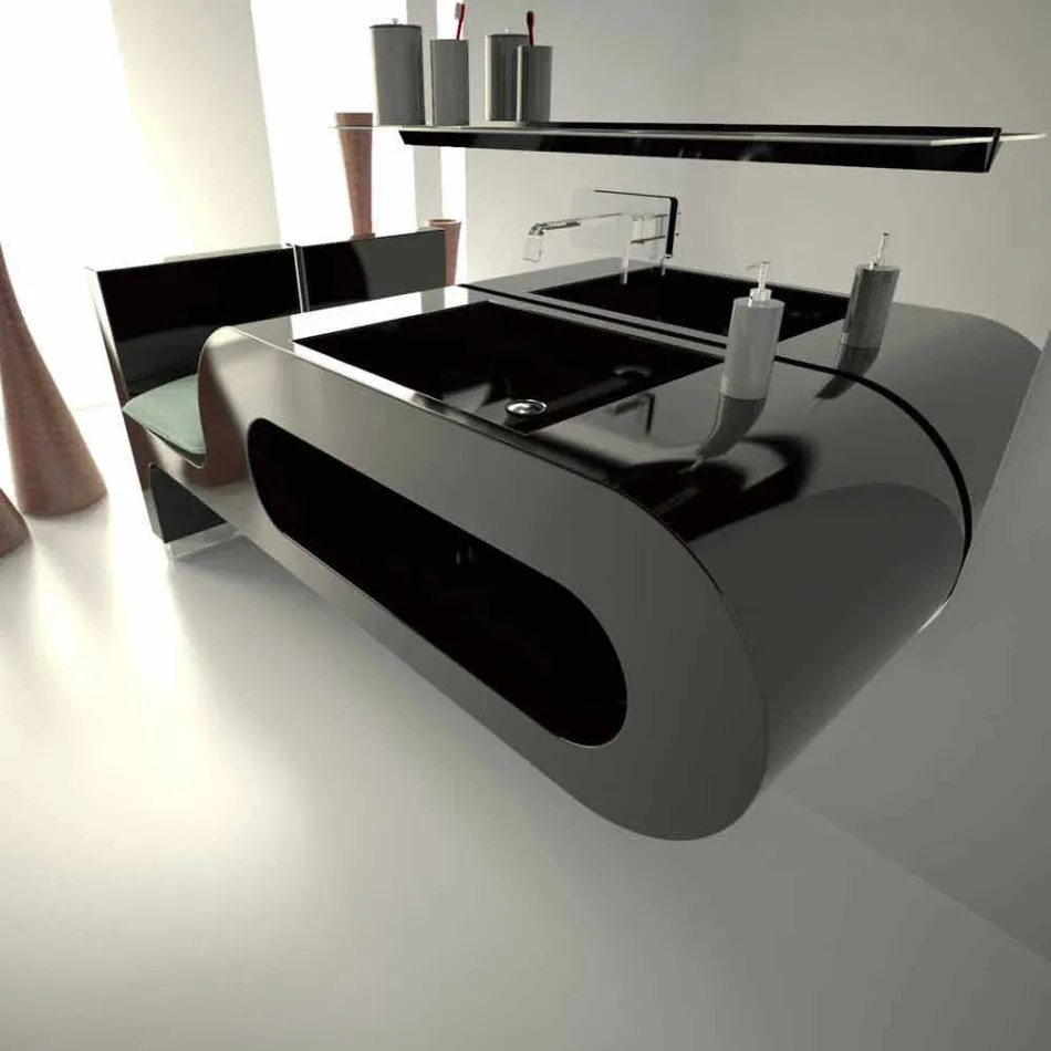 Garfish Badkamer Ontwerp Sink Made in Italy Viadurini