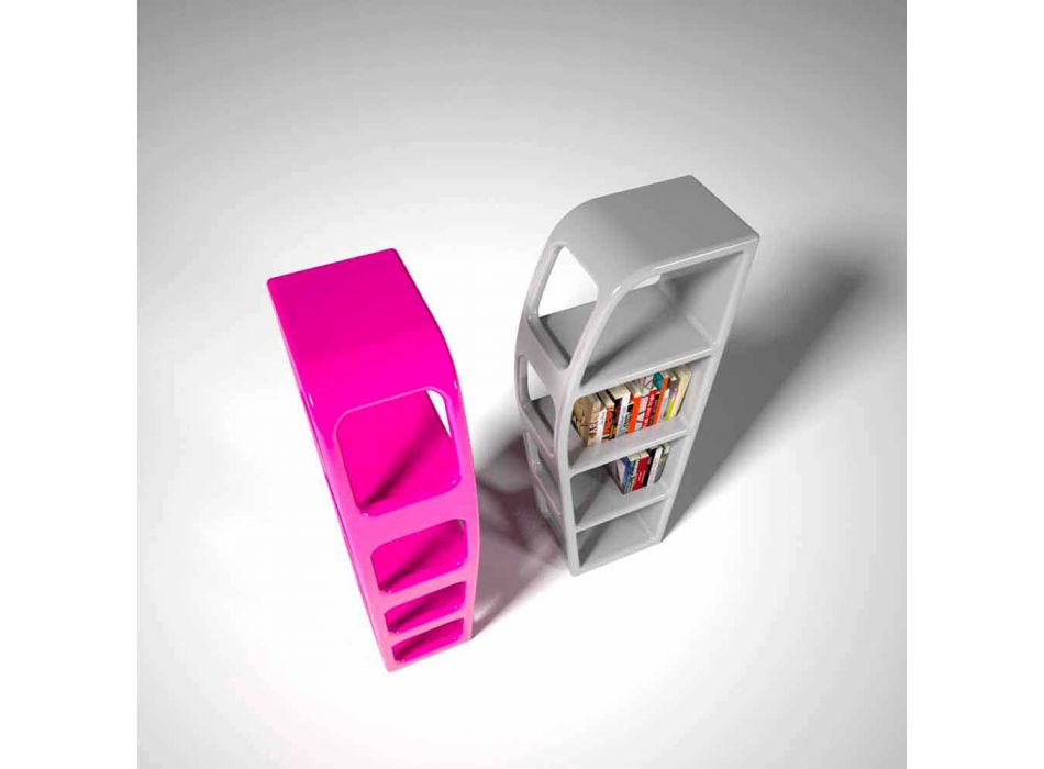 B-kant modern design boekenkast gemaakt in Italië