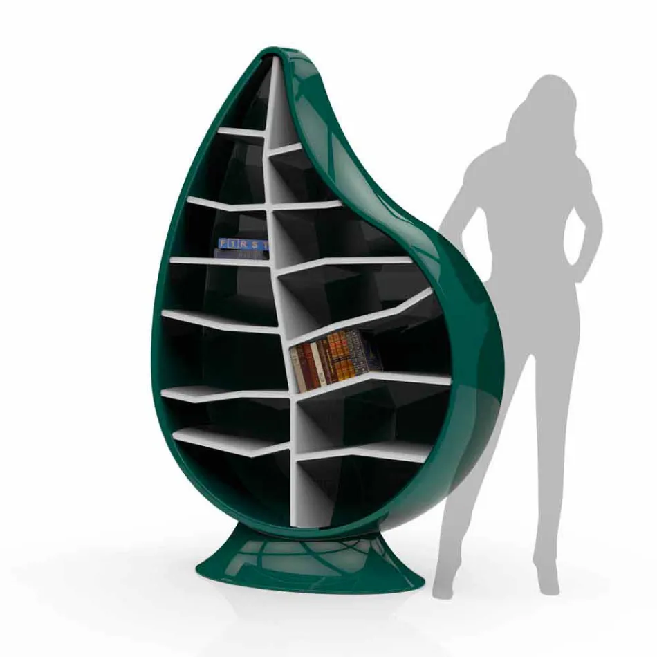 Chlorofyl moderne boekenkast gemaakt in Italië Viadurini