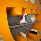 Sterke moderne boekenplank gemaakt in Italië Viadurini