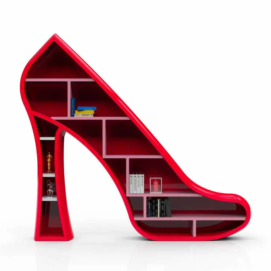 Boekenkast Design Lady Made in Italy Viadurini