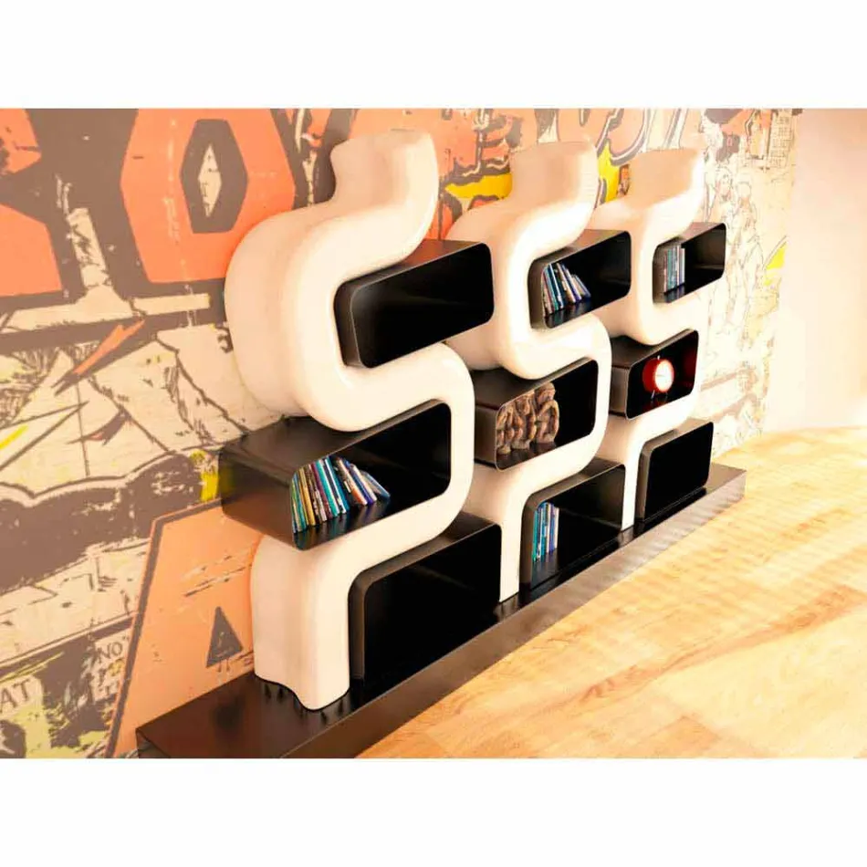 Ser P moderne boekenkast gemaakt in Italië Viadurini