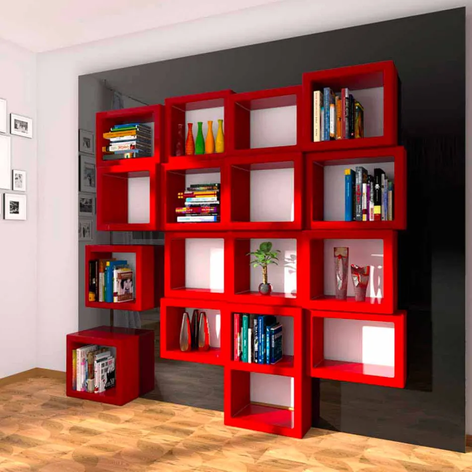 Ontwerp Fra011 Boekenkast Gemaakt in Italië Viadurini