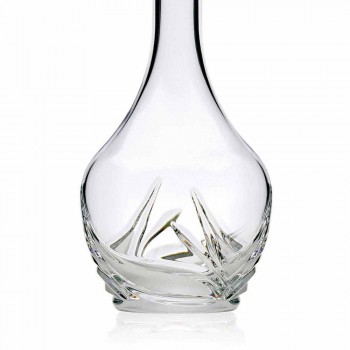 2 Eco Kristallen Wijnflessen met Rond Design Deksel en Decoraties - Advent