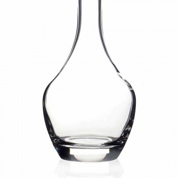 2 flessen voor wijnen in ecologisch kristal Italiaans minimalistisch design - glad