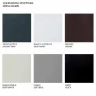 2 stapelbare chaise longues voor buiten van metaal en stof Made in Italy - Perlo Viadurini