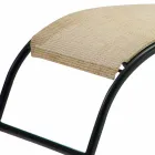 2 stapelbare chaise longues voor buiten van metaal en stof Made in Italy - Perlo Viadurini
