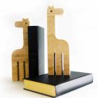 2 boekensteunen in travertijnmarmer in de vorm van een giraf Made in Italy - Morra Viadurini