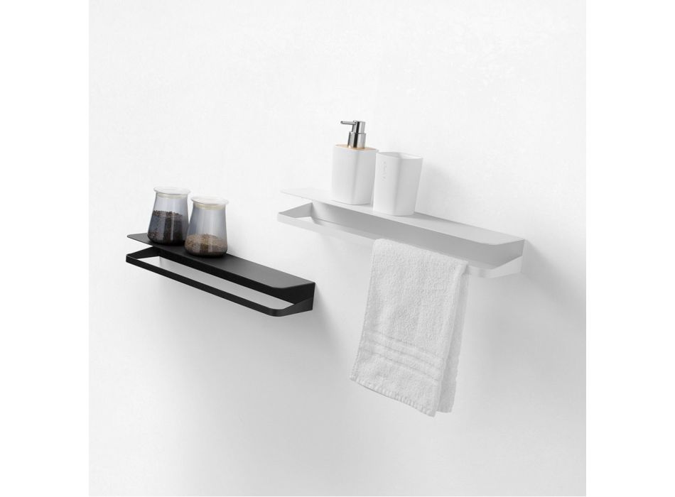 2 omkeerbare planken voor voorwerpen en handdoekhouder - Julio Viadurini