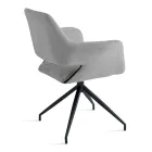 2 180° draaibare fauteuils, bekleed met stof en met een metalen frame - Ivana Viadurini