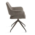 2 180° draaibare fauteuils, bekleed met stof en met een metalen frame - Ivana Viadurini