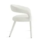 2 Gestoffeerde fauteuils in bouclé-stof met bekleed frame - Domenica Viadurini