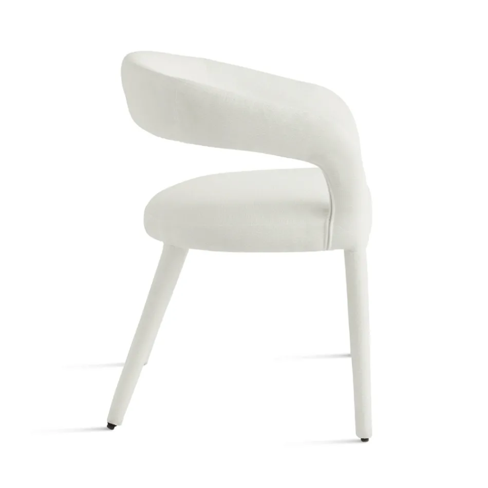 2 Gestoffeerde fauteuils in bouclé-stof met bekleed frame - Domenica Viadurini