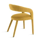 2 Gestoffeerde fauteuils in bouclé-stof met bekleed frame - Domenica Viadurini