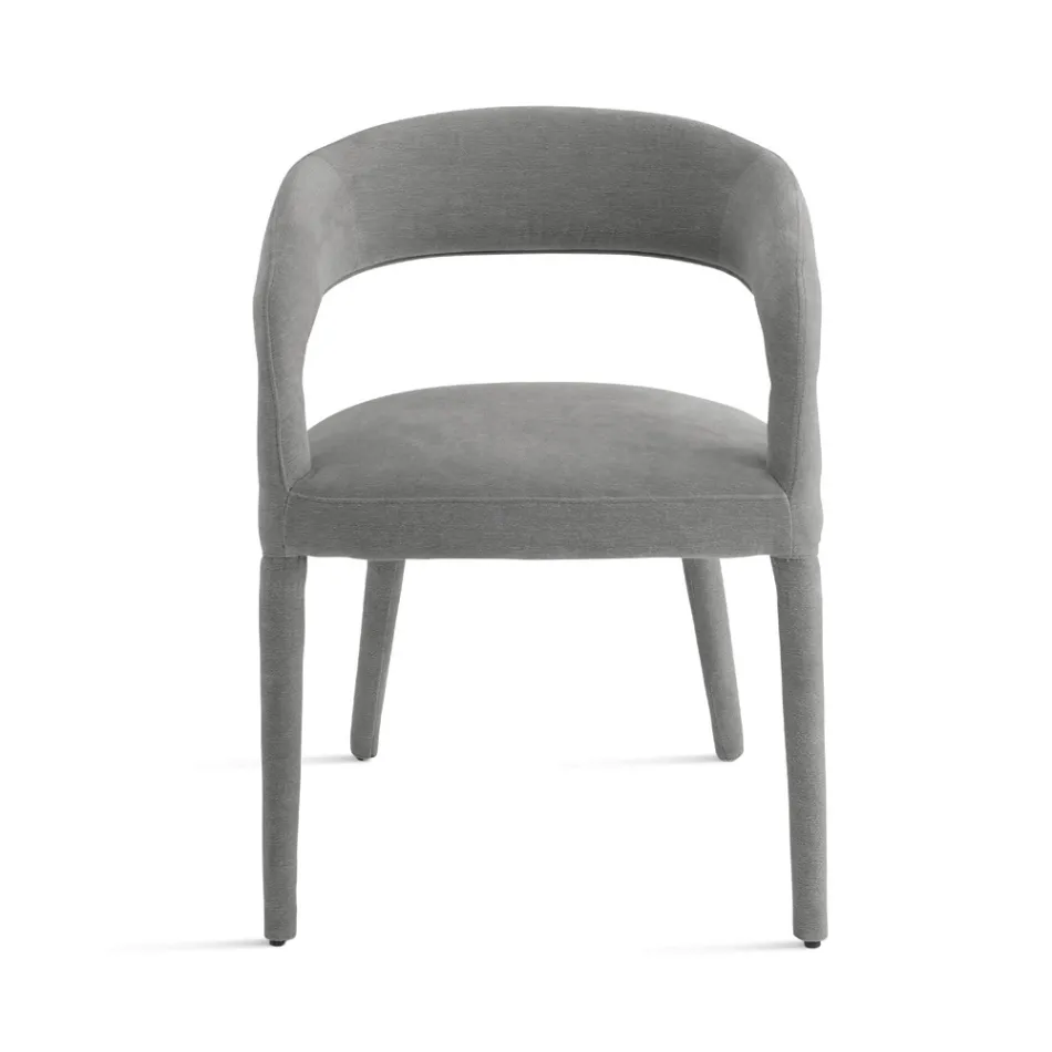 2 Gestoffeerde fauteuils in bouclé-stof met bekleed frame - Domenica Viadurini