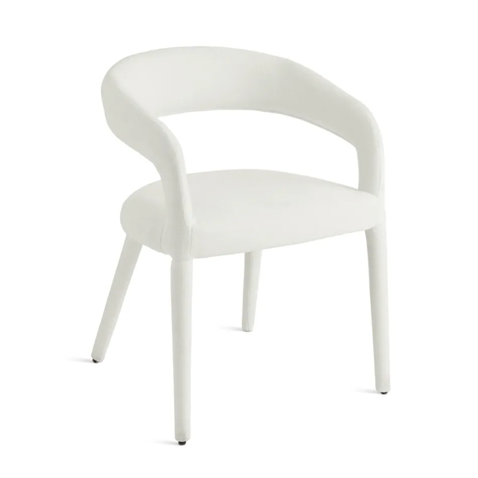 2 Gestoffeerde fauteuils in bouclé-stof met bekleed frame - Domenica Viadurini