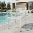 2 klassiek vormgegeven metalen tuinstoelen, gemaakt in Italië - Solis Viadurini