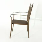 2 klassiek vormgegeven metalen tuinstoelen, gemaakt in Italië - Solis Viadurini