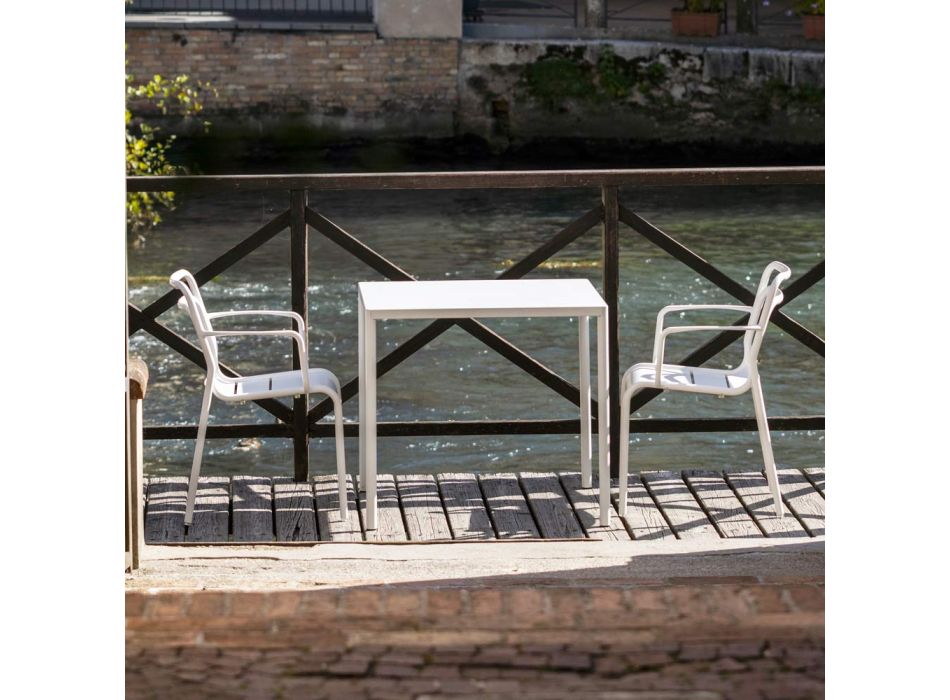 2 fauteuils voor binnen en buiten van 100% gerecycled aluminium in verschillende kleuren - Drink Viadurini