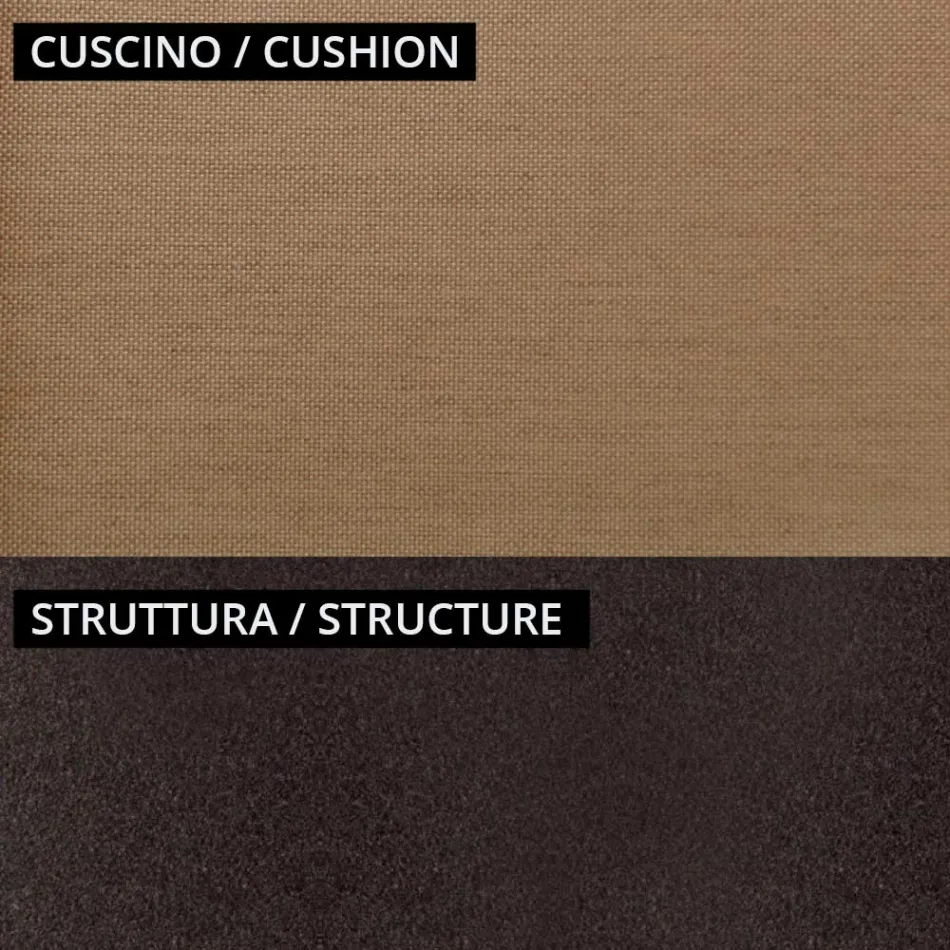 2 stapelbare tuinfauteuils van metaal en kussen gemaakt in Italië - Fontana Viadurini