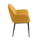 2 fauteuils van boucléstof in verschillende kleuren met metalen frame - Teodora Viadurini