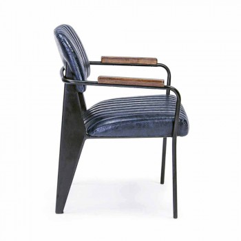 2 stoelen met armleuningen in kunstleer Vintage Effect Homemotion - Clare