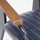 2 stoelen met armleuningen in kunstleer Vintage Effect Homemotion - Clare Viadurini