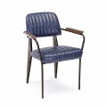 2 fauteuils van kunstleer met vintage effect en armleuningen - Clare