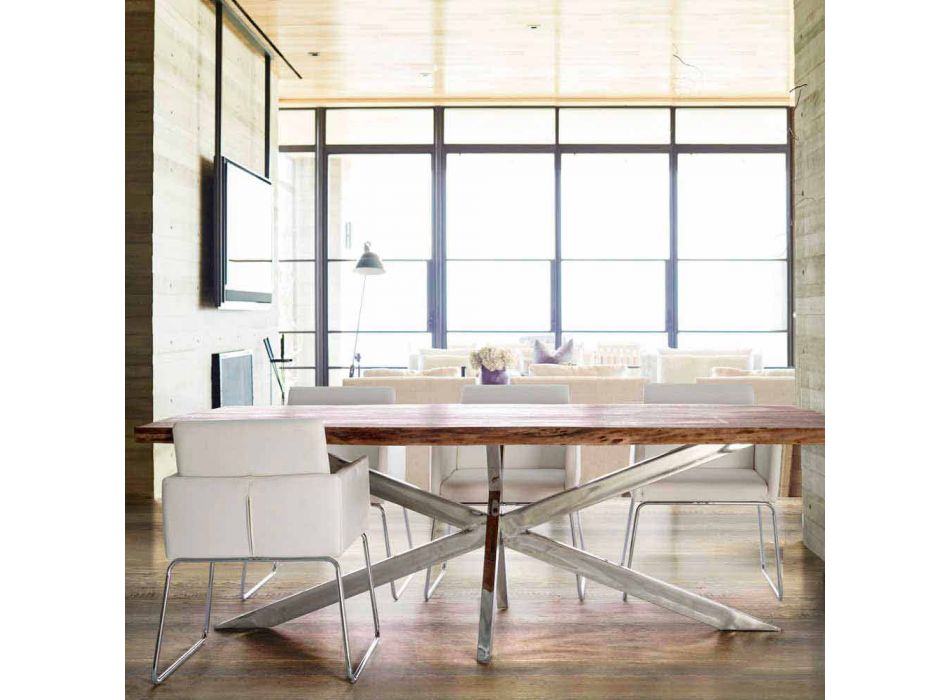 2 stoelen met armleuningen bekleed met kunstleer Modern Design Homemotion - Farra
