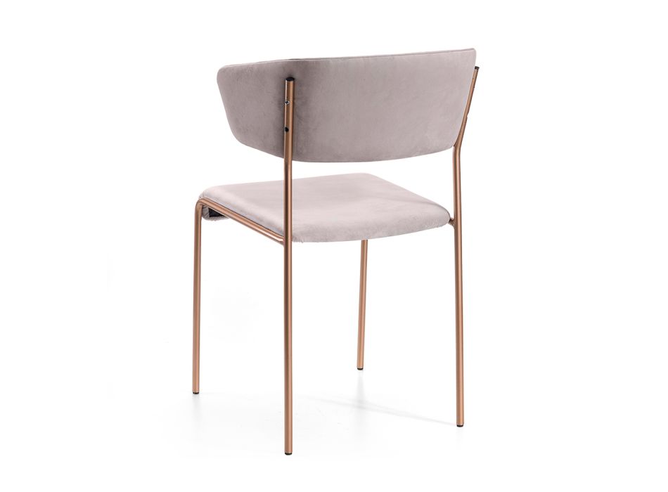 2 stoelen met omhullende rugleuning van Made in Italy-stof - vlinder Viadurini