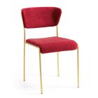 2 stoelen met stoffen zitting en stalen structuur Made in Italy - Vlinder Viadurini