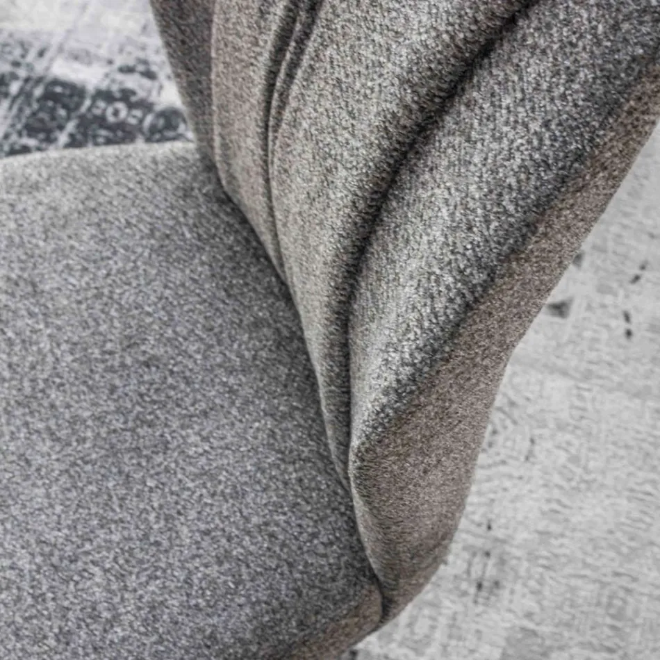 2 Binnenstoelen in grafietmetaal met Bliss-stoffen zitting - Tenia Viadurini