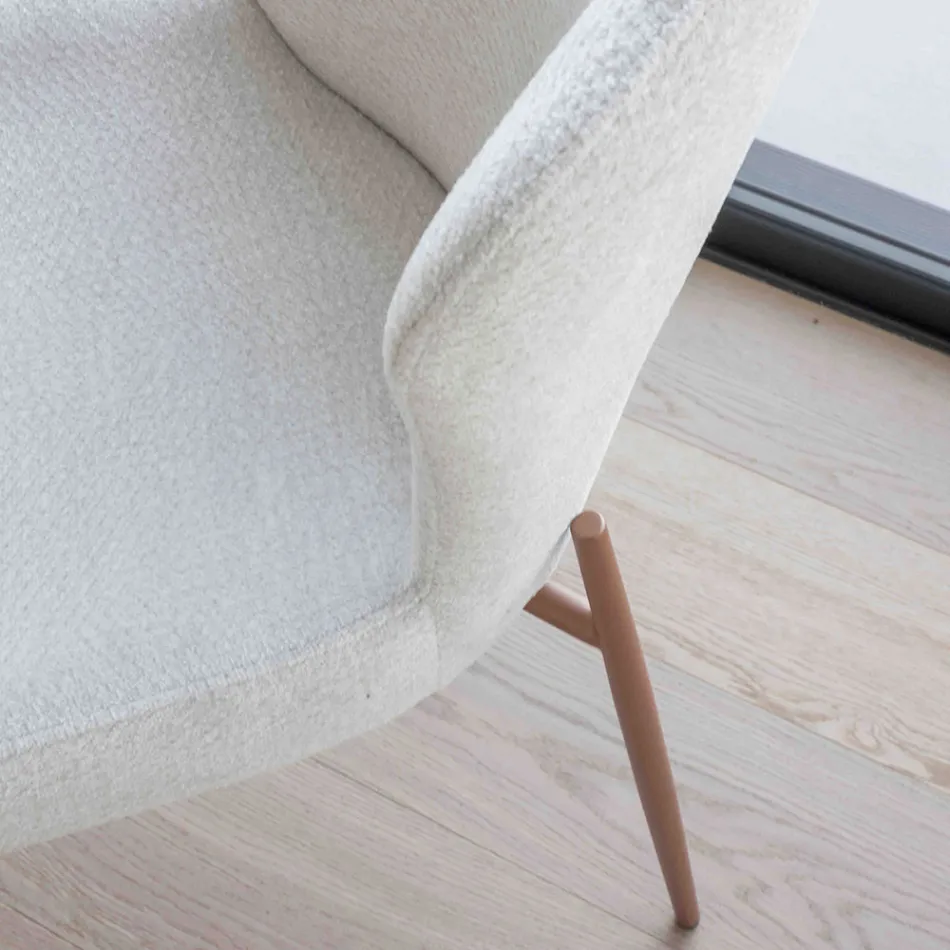 2 Binnenstoelen van metaal met Bliss stoffen zitting - Avenia Viadurini