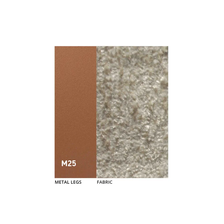 2 Binnenstoelen van metaal met Bliss stoffen zitting - Avenia Viadurini