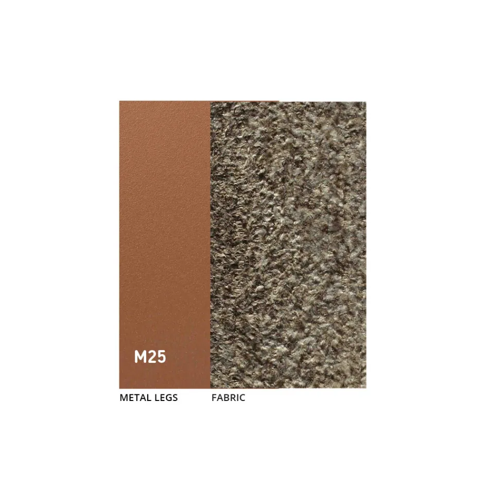 2 Binnenstoelen van metaal met Bliss stoffen zitting - Avenia Viadurini