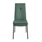 2 gestoffeerde stoelen in kleurrijke stof met metalen frame - Fabrizio Viadurini